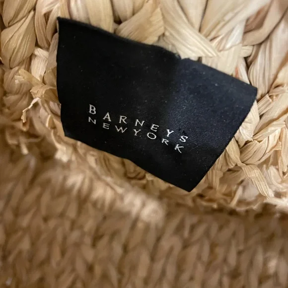 Barney's New York Natural Woven Straw Tote Bag - Picture 5 of 9